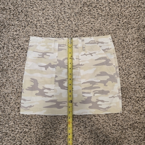SANCTUARY White and Gray Camouflage Mini Skirt 100% Cotton Size 27 - Picture 8 of 12
